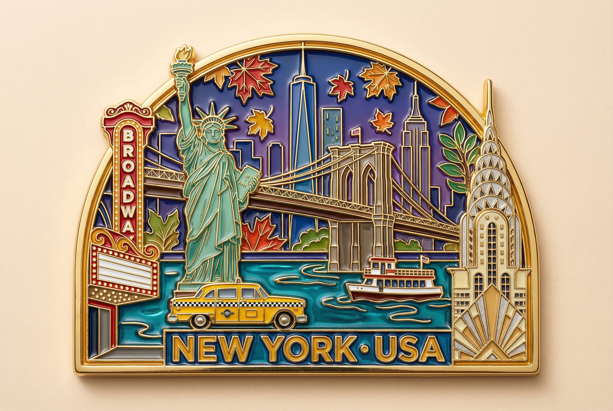 New York Cloisonné Souvenir Magnet