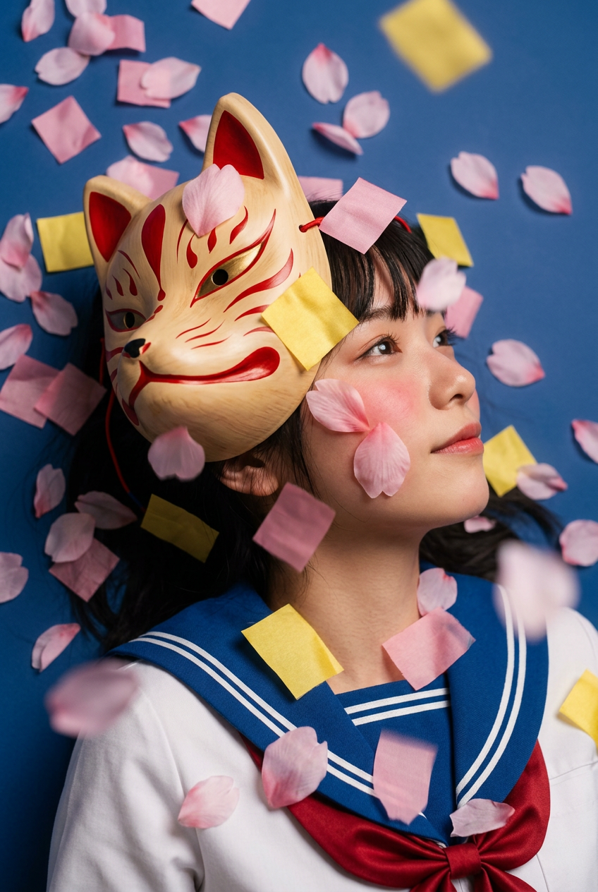 Filmische Vorlage zur Umwandlung von Animefiguren in realistische Porträts