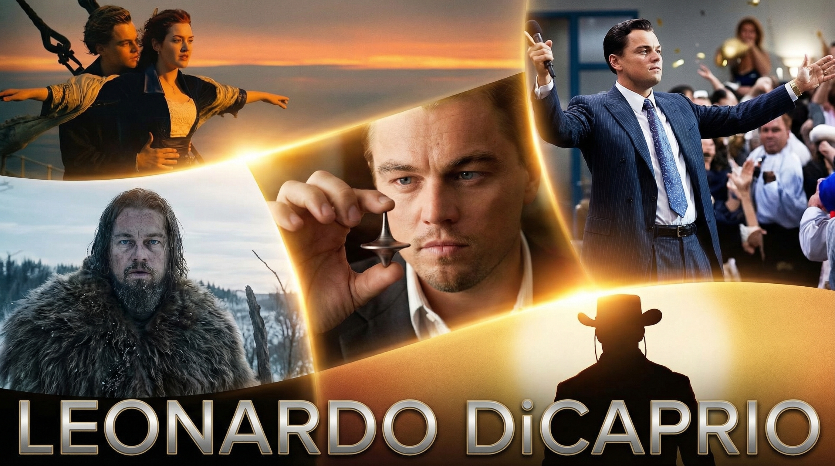 Leonardo DiCaprio Career Highlights Epic Poster