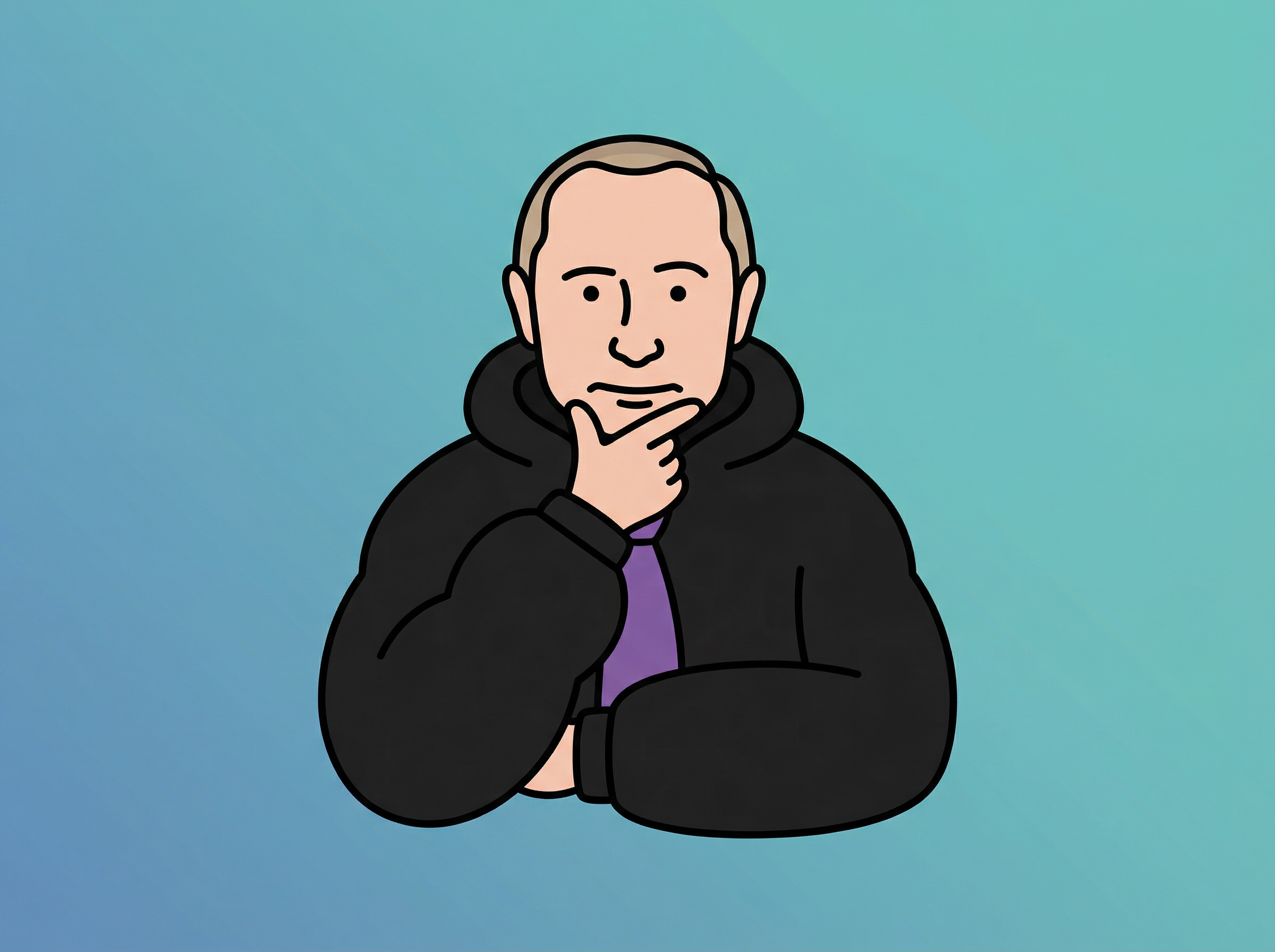Doodle-Style Vector Character Portrait Template