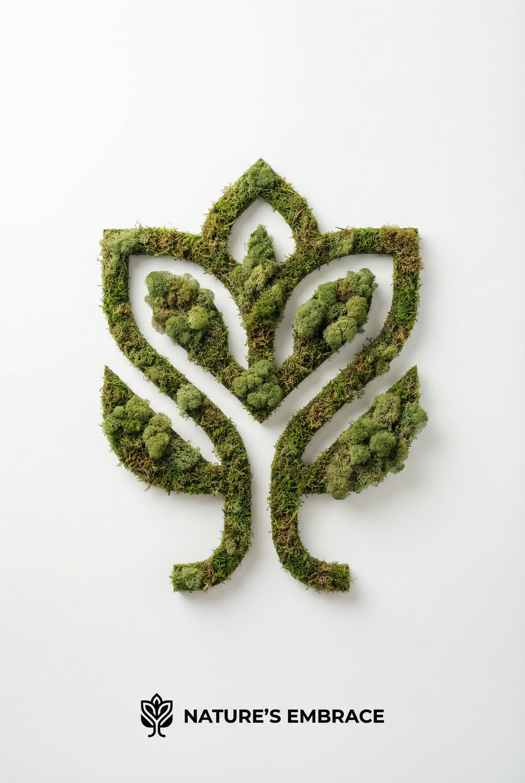 Moss-Textured Brand Logo Template