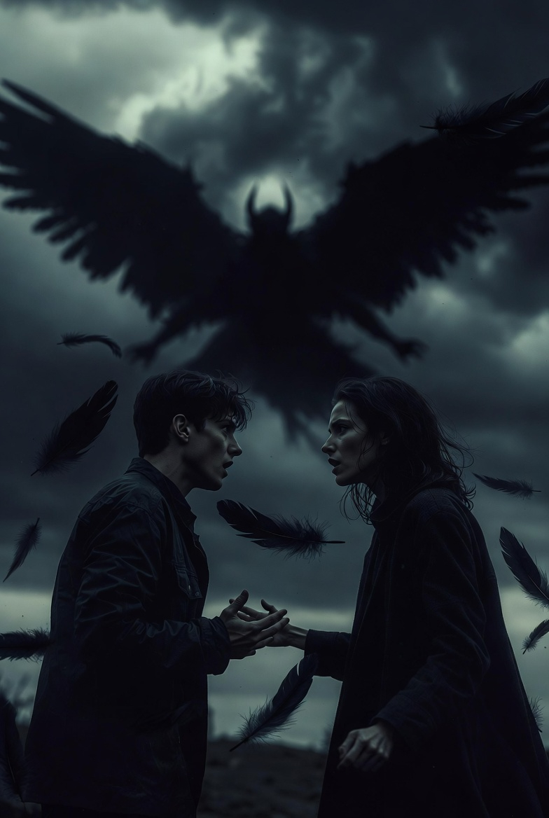 Argument Beneath Black Feathers and a Raven Demon