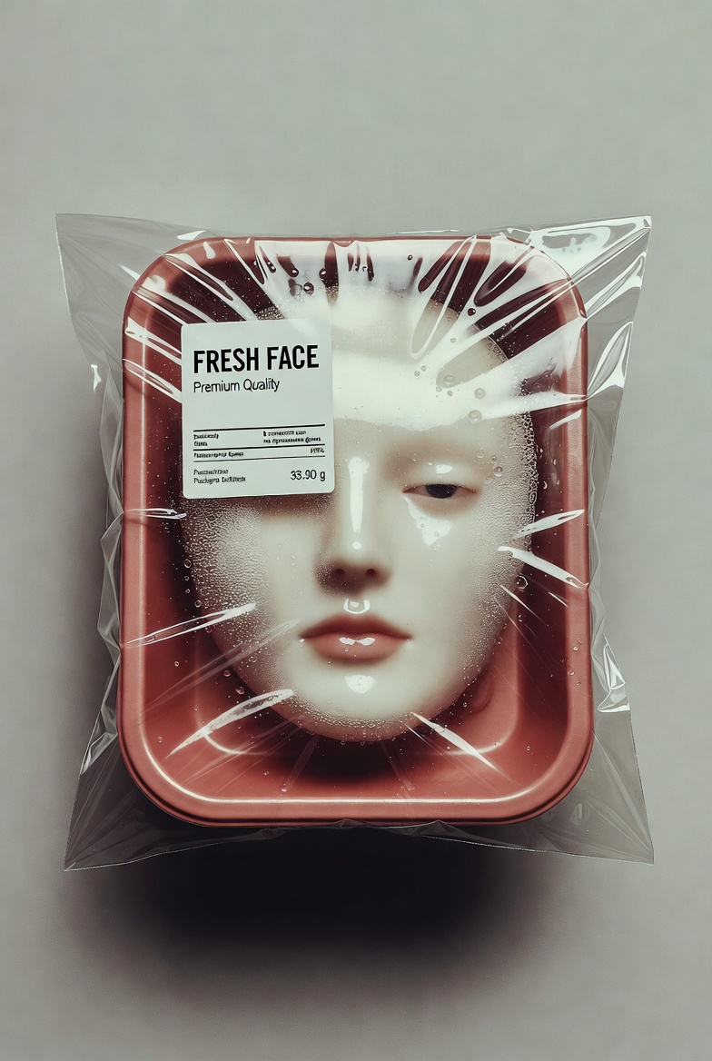 Fresh Face in Supermarktverpackung versiegelt
