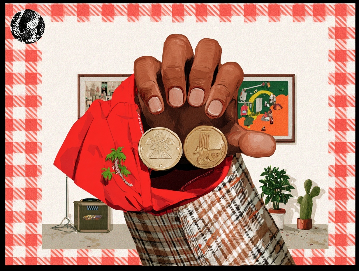 Two Gold Coins Resting on a Hand