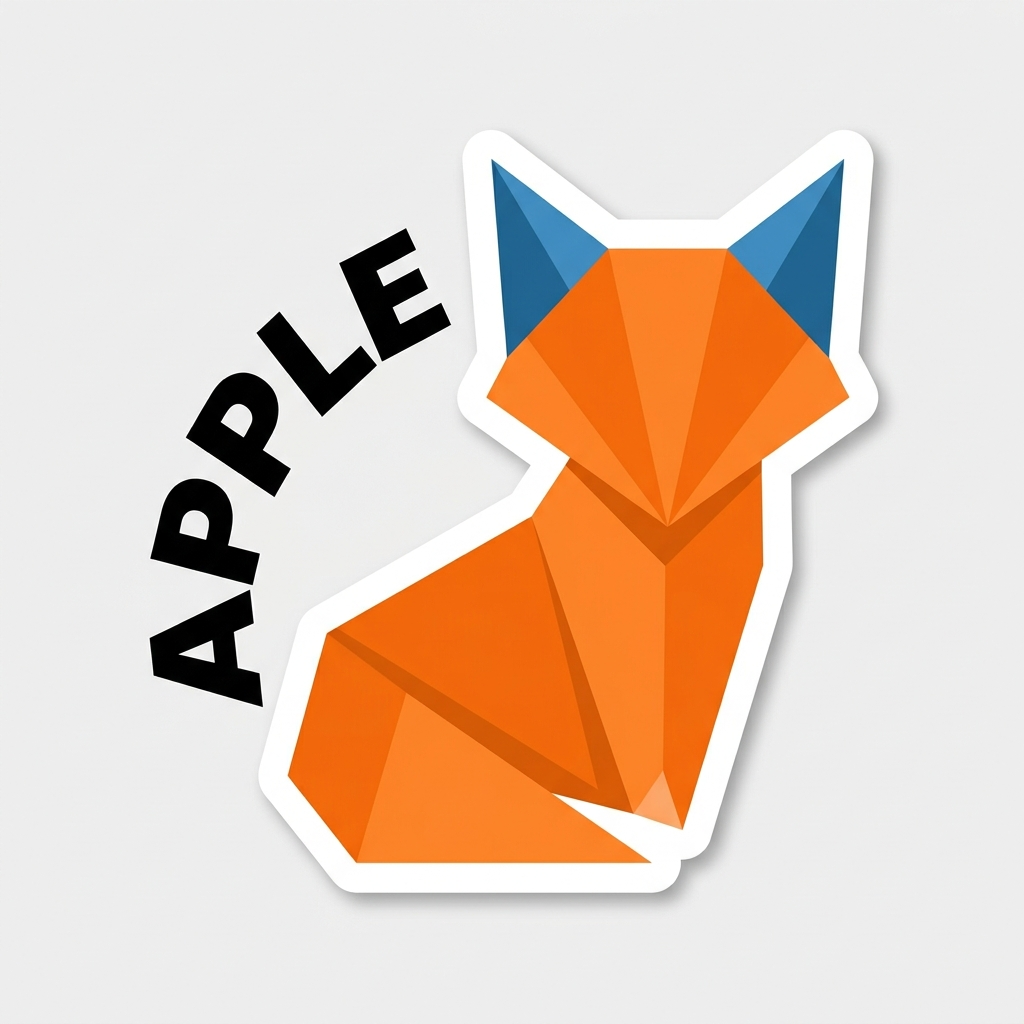 Geometrische Origami-Sticker-Vorlage