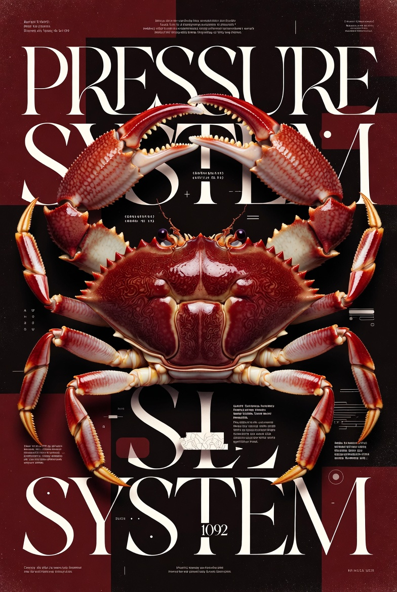 Pressure System Crimson Crab Poster