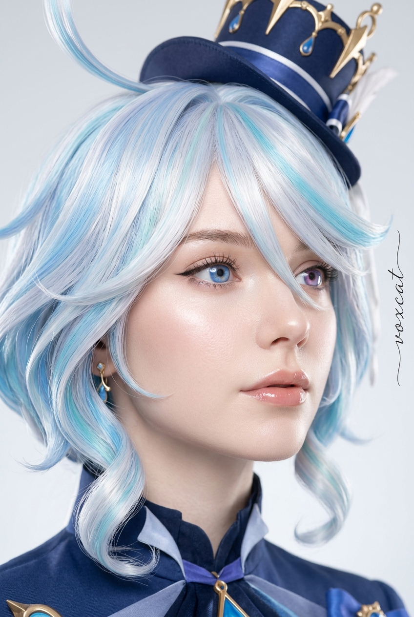 Furina in a Luxury Beauty Editorial