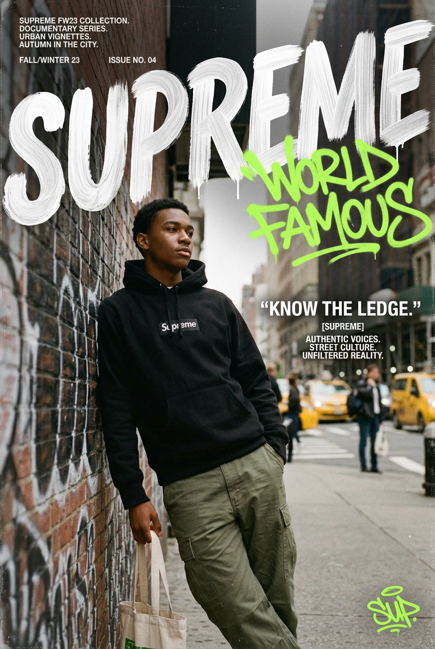 Plantilla de póster de campaña de marca underground
