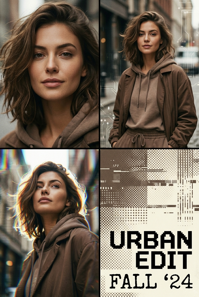 Three-Panel Urban Streetwear Editorial
