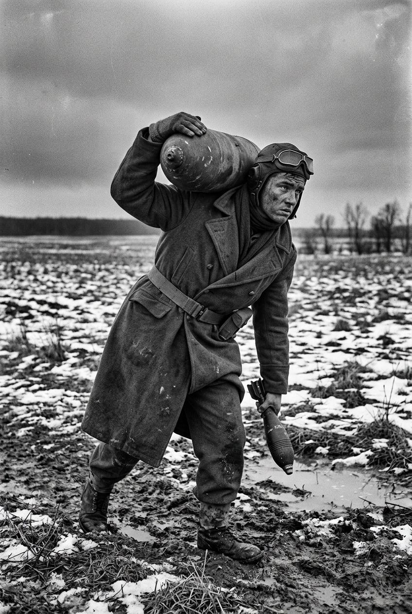 Soldier Bearing the Weight of War