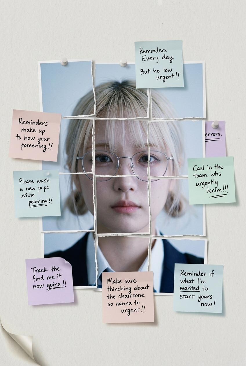 Fragmented Memory Bulletin Portrait