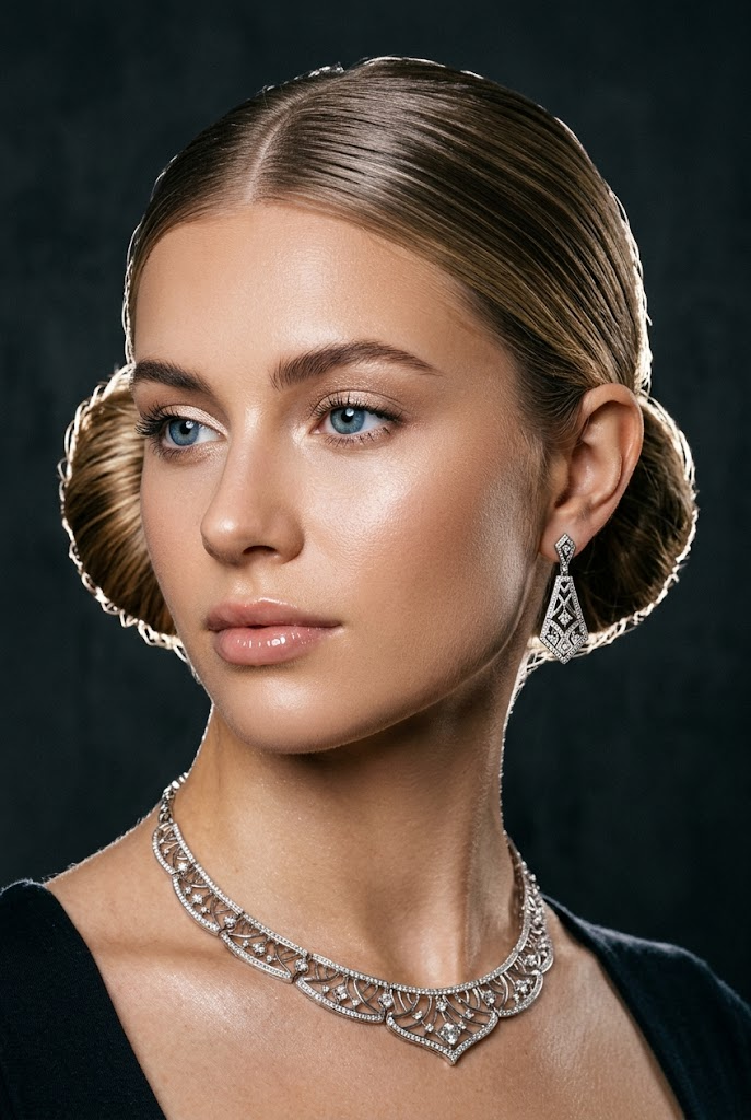 Clean-Girl Beauty with Silver Jewelry