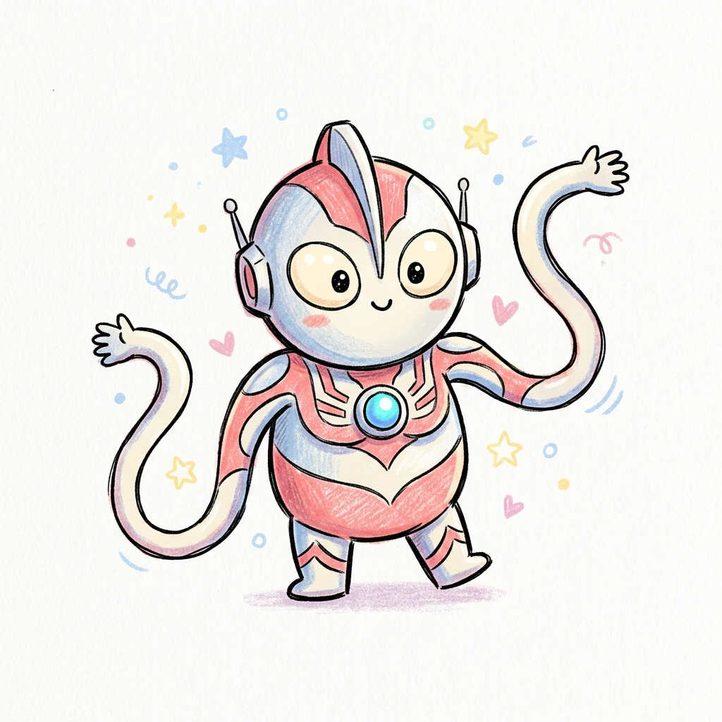 Kawaii Doodle Ultraman