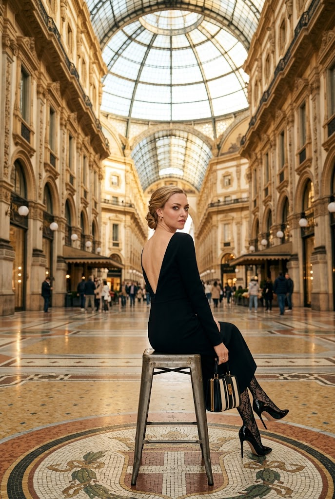 Amanda Seyfried in a Grand Historic Arcade