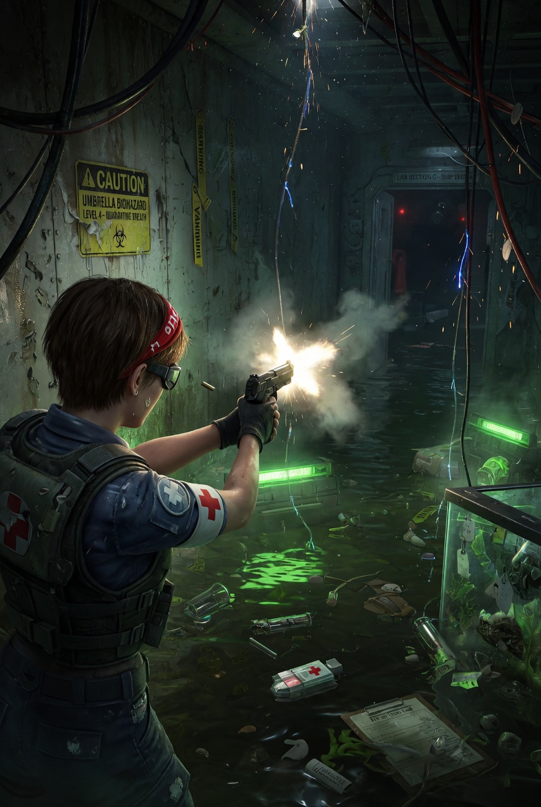 Rebecca Chambers in the Flooded Shipwreck Lab