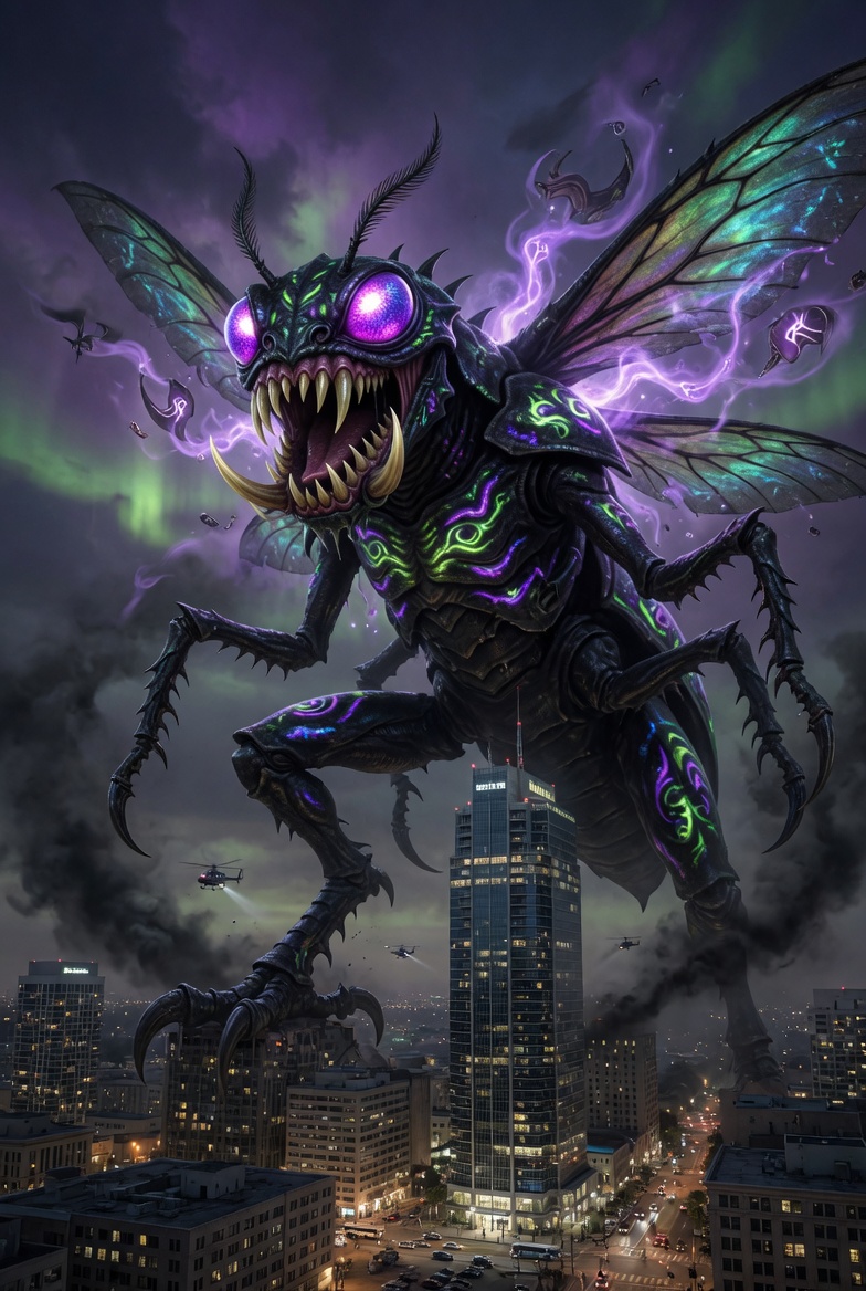 Colossal Winged Insect Portal Beast
