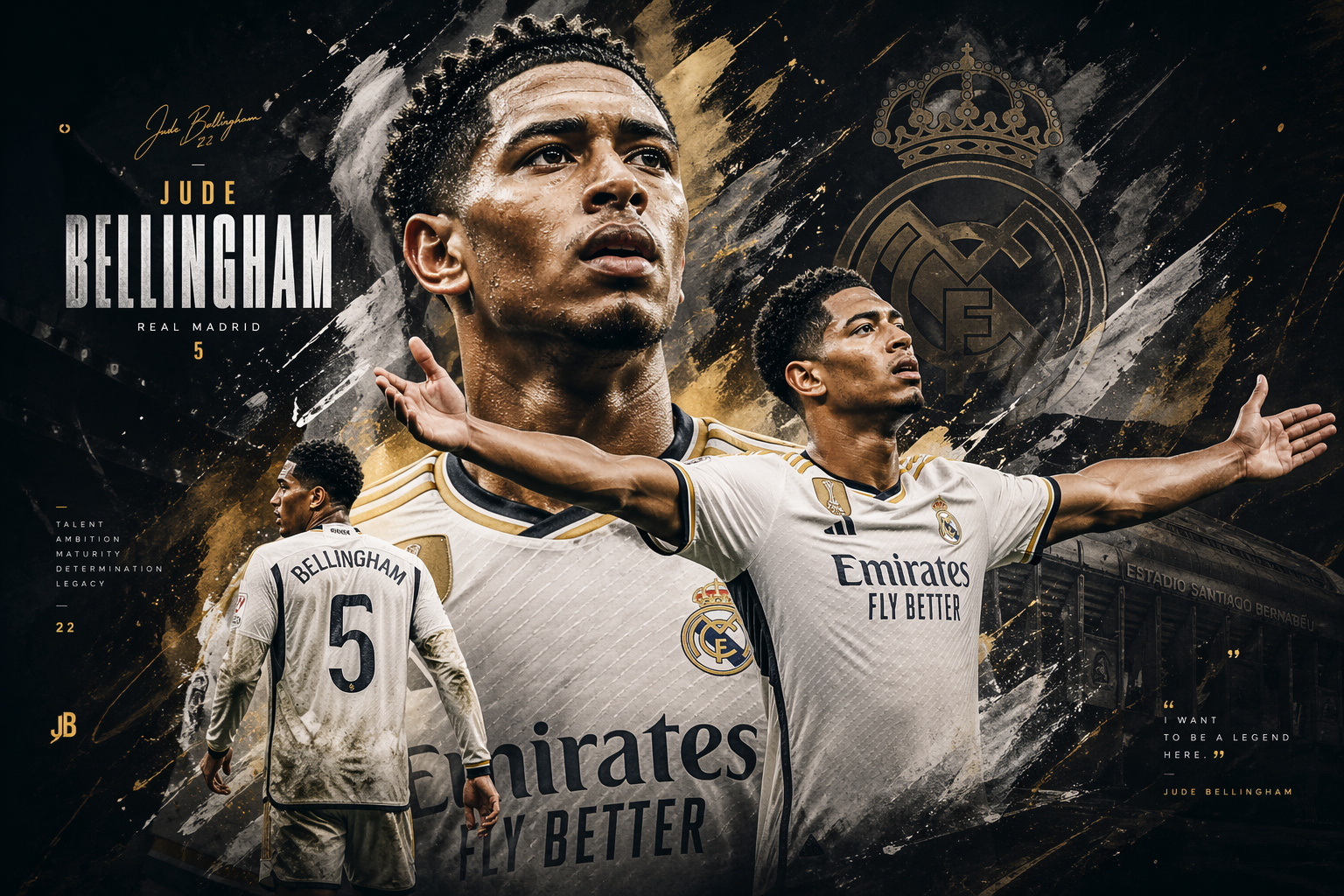 Jude Bellingham Premium Desktop Wallpaper