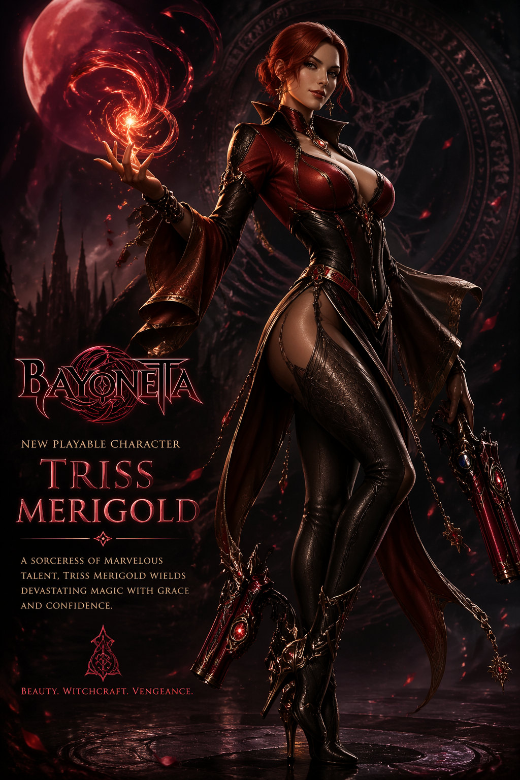 Triss Merigold as a Bayonetta Playable Character