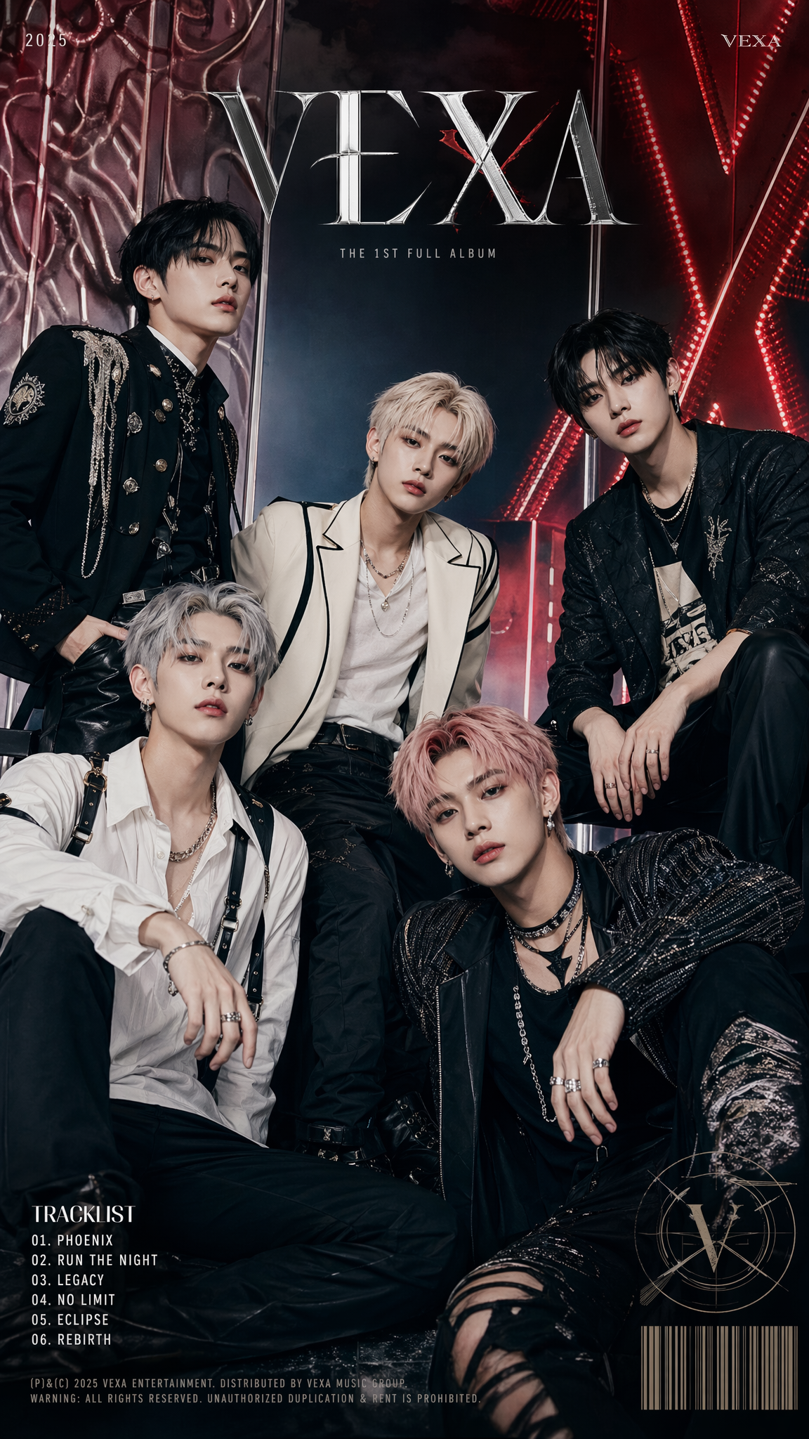 Modisches Albumcover einer K-Pop-Gruppe