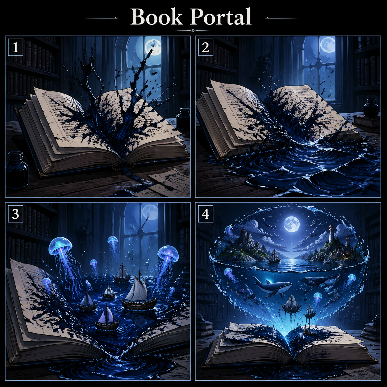 Book Portal: Ink Ocean Storyboard