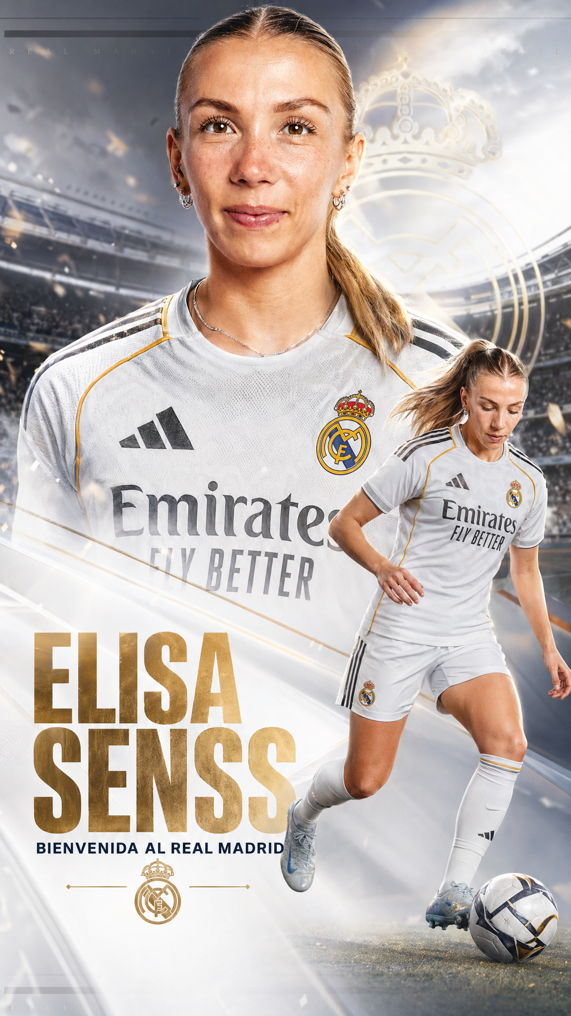 Elisa Senss Real Madrid Signing Poster