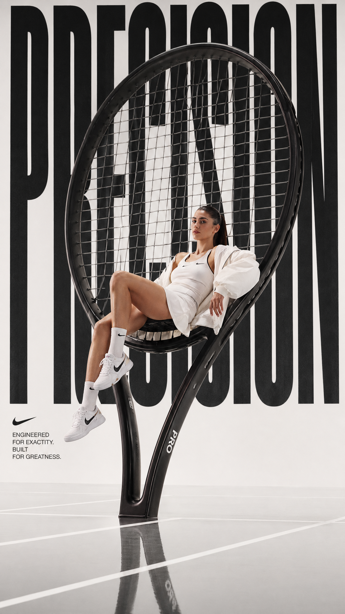 Precision Monumental Tennis Racket Fashion Ad