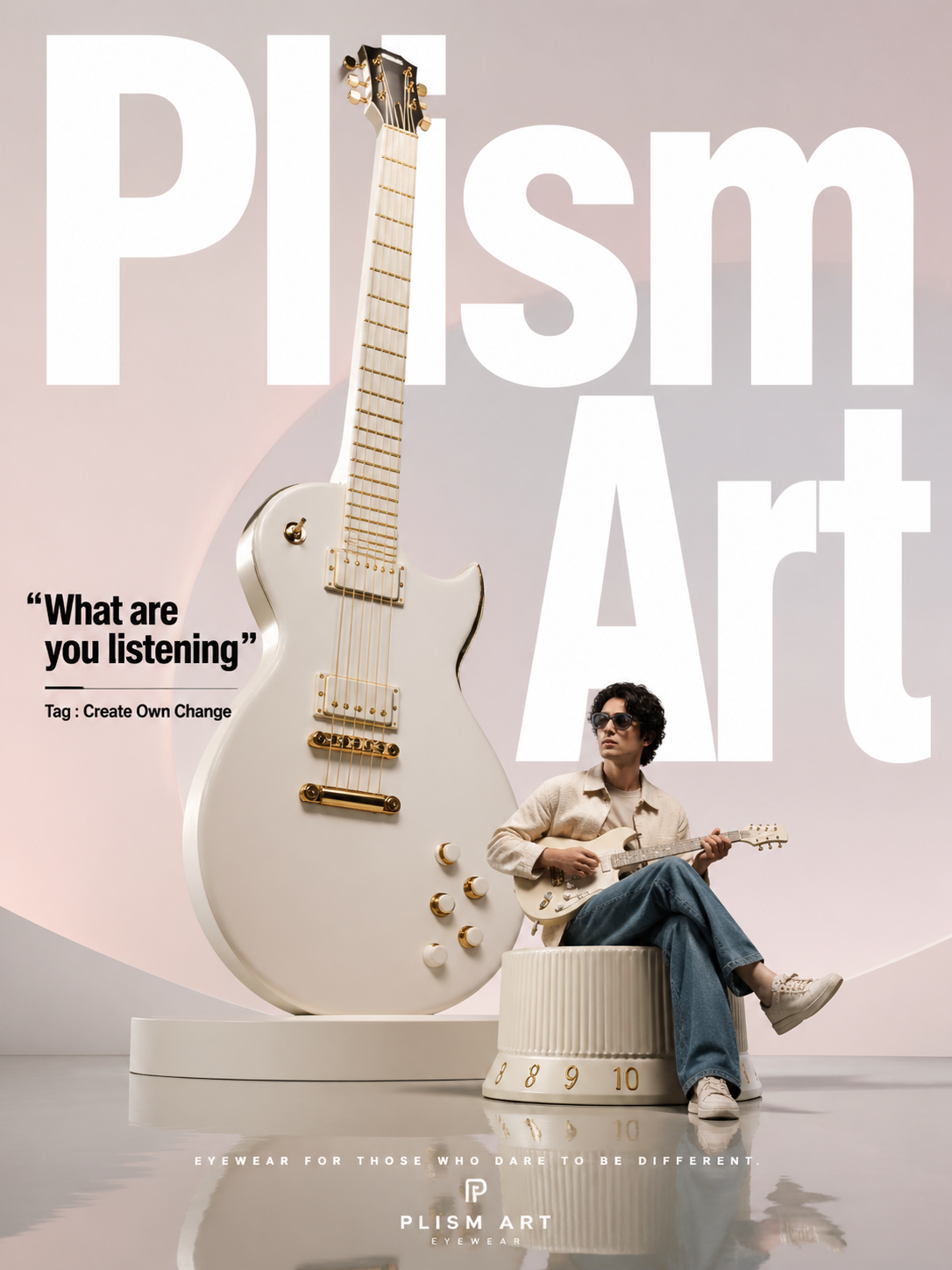 Plism Art Oversized Guitar Fashion Ad