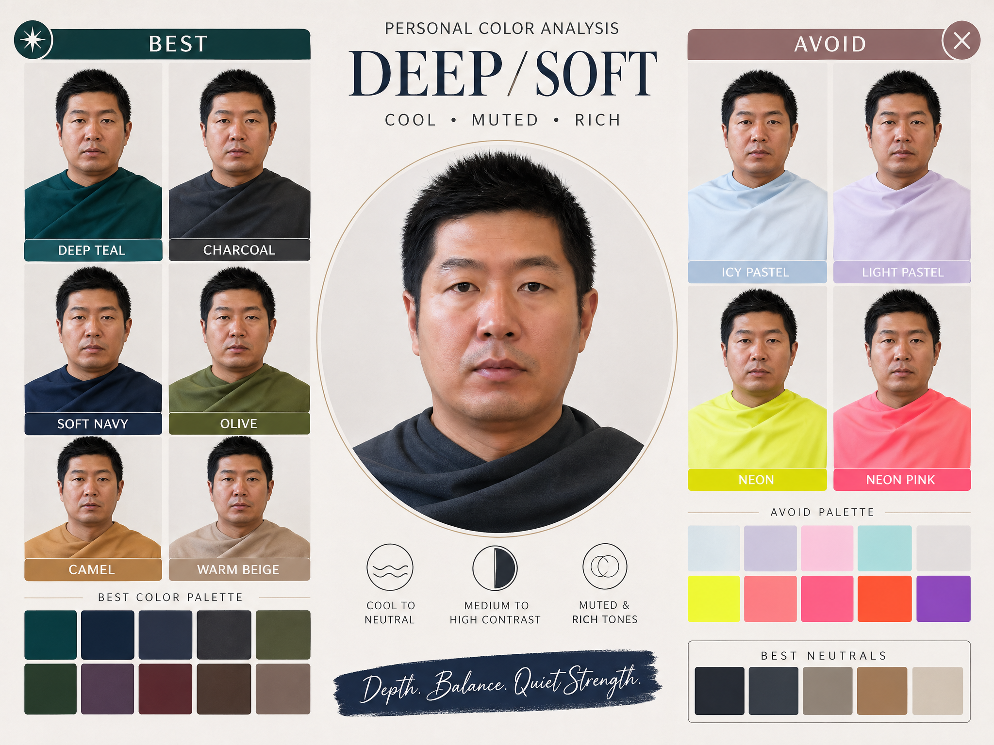 Personal Color Clothing Comparison Guide