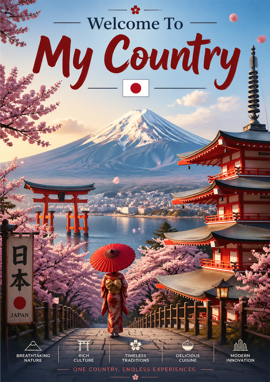 Welcome to Japan Travel Poster