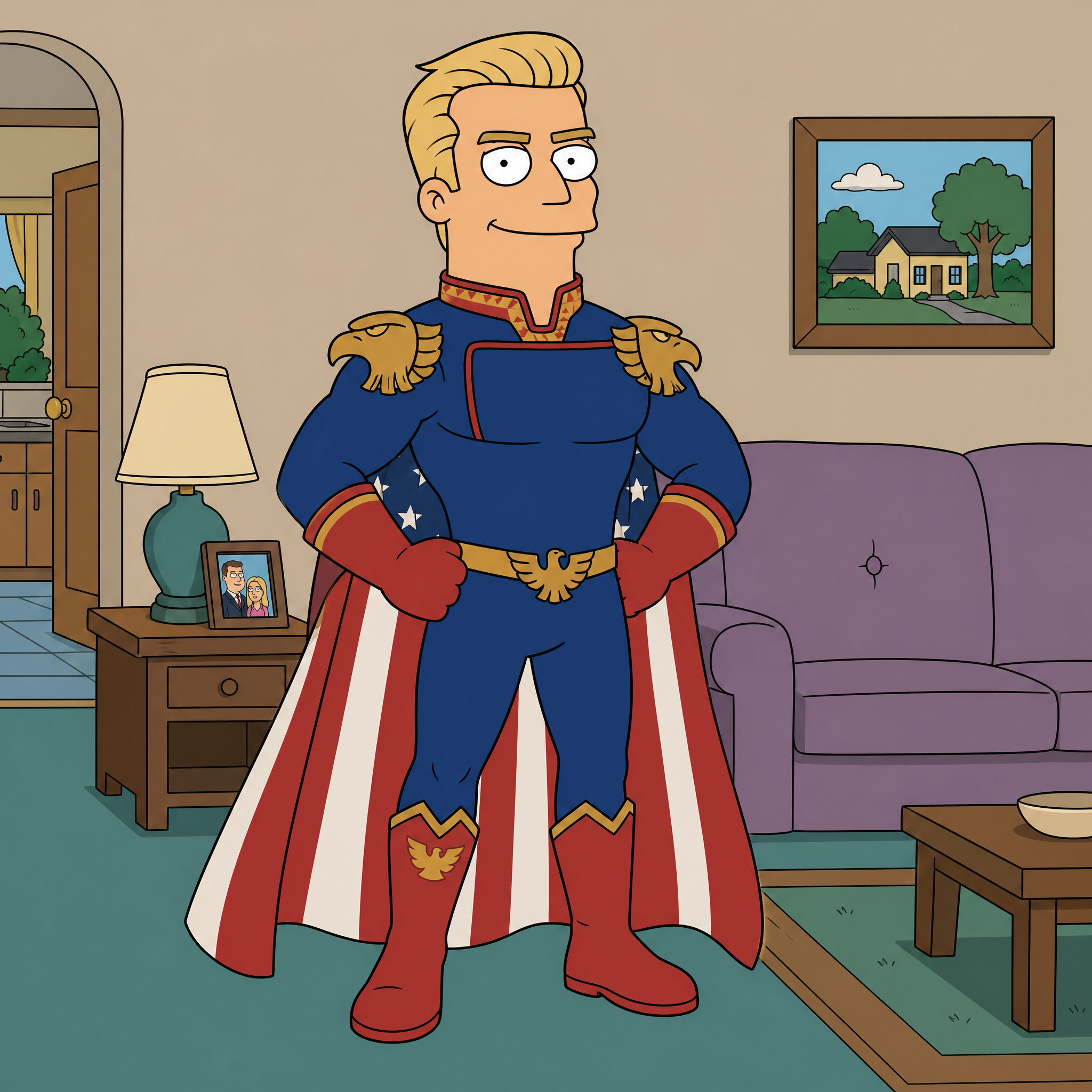 Homelander en personnage de sitcom animée pour adultes