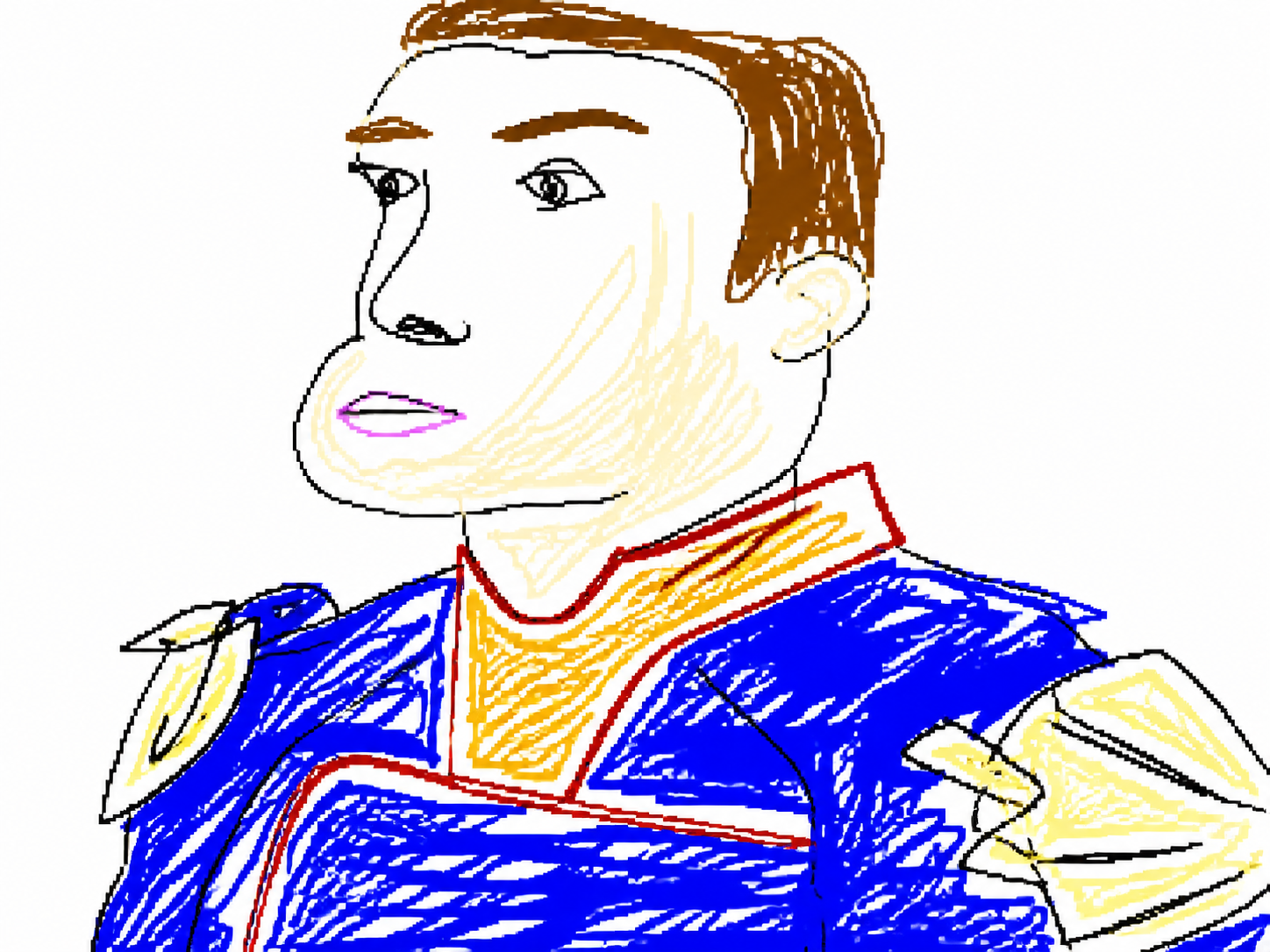 Неуклюжая перерисовка каракулями в MS Paint