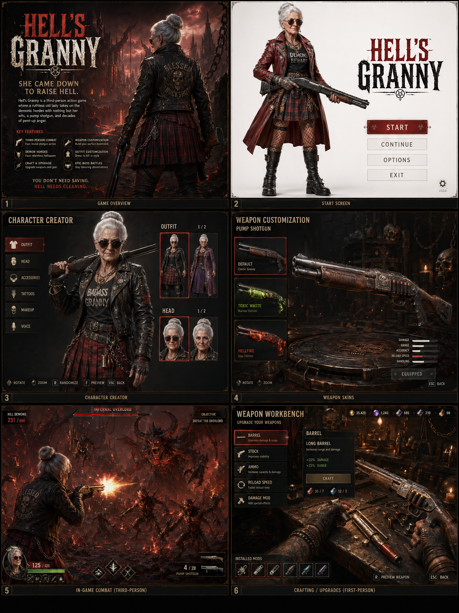 Demon-Hunting Granny AAA Game Screen Sheet