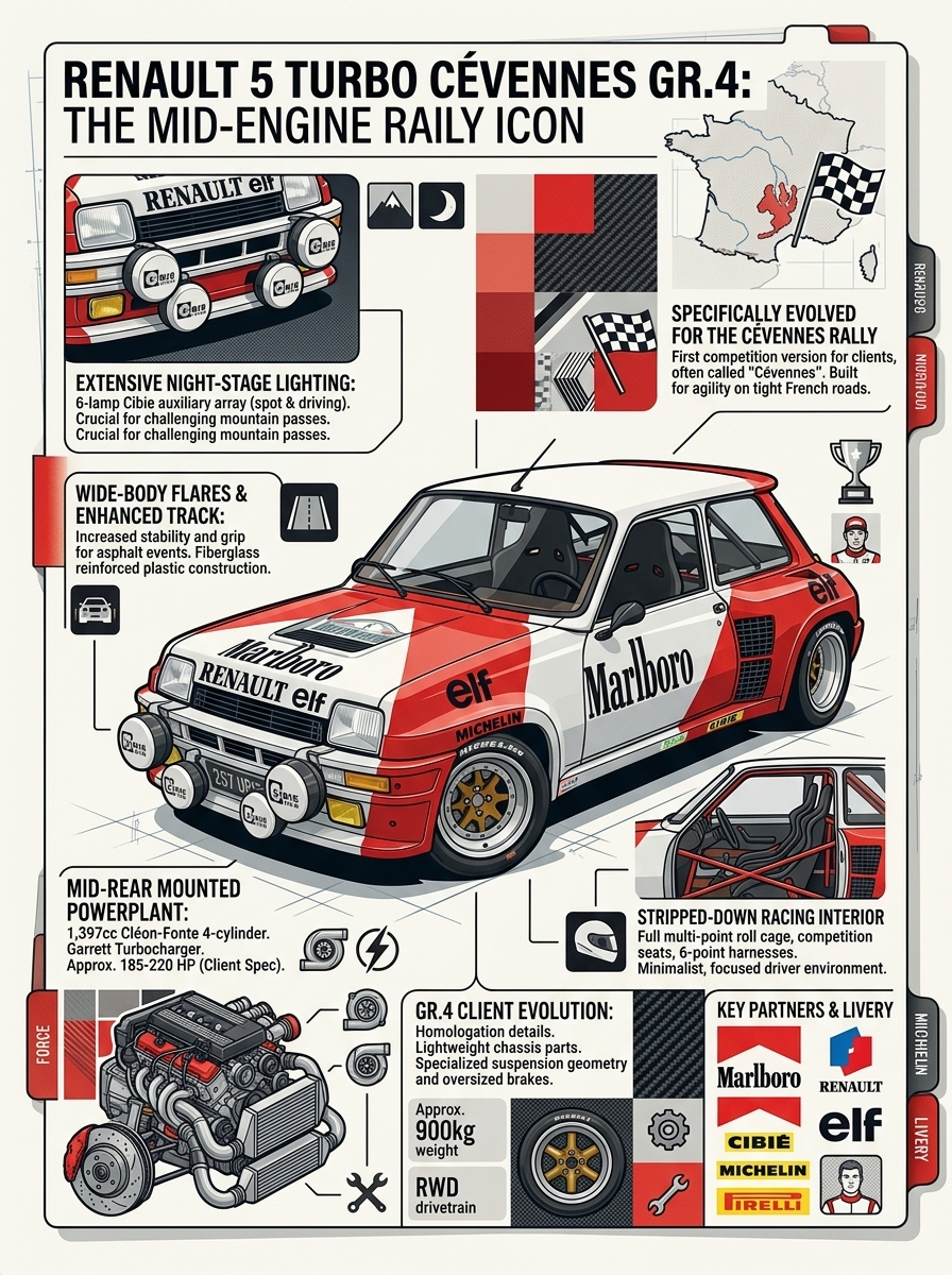 雷诺 5 Turbo Cévennes Group 4 图解