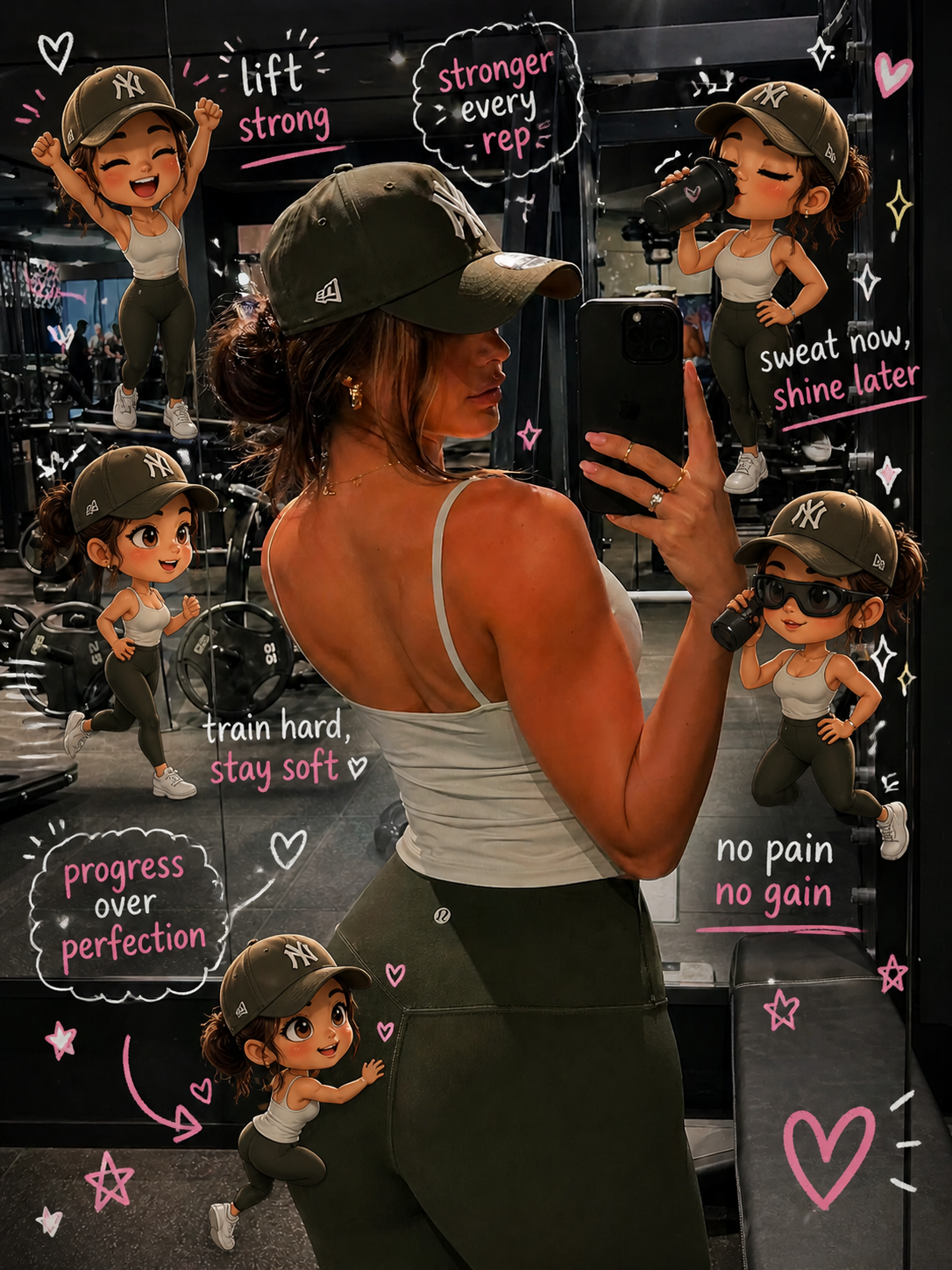 Energetic Gym Scrapbook with Mini Selves