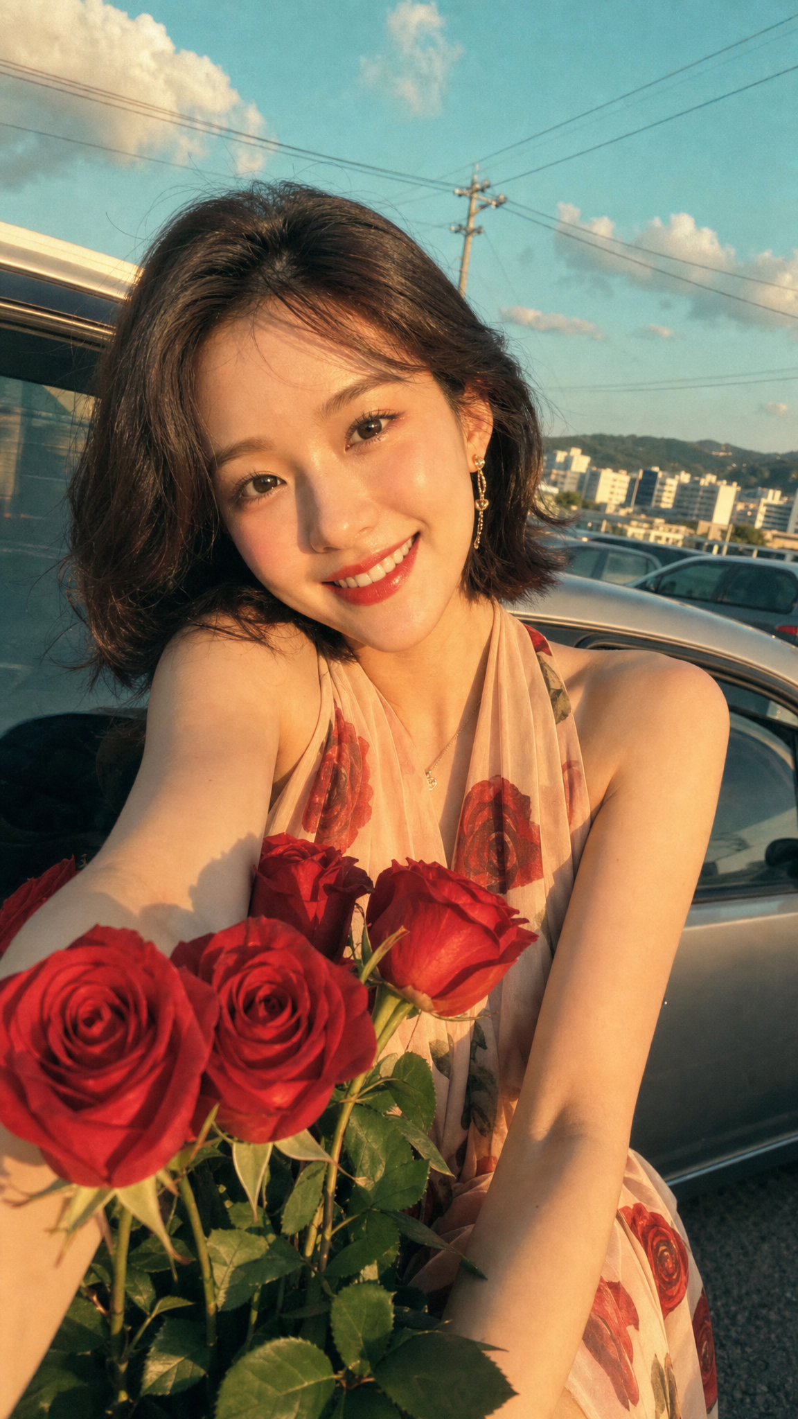 Rose Selfie in the Last Golden Light