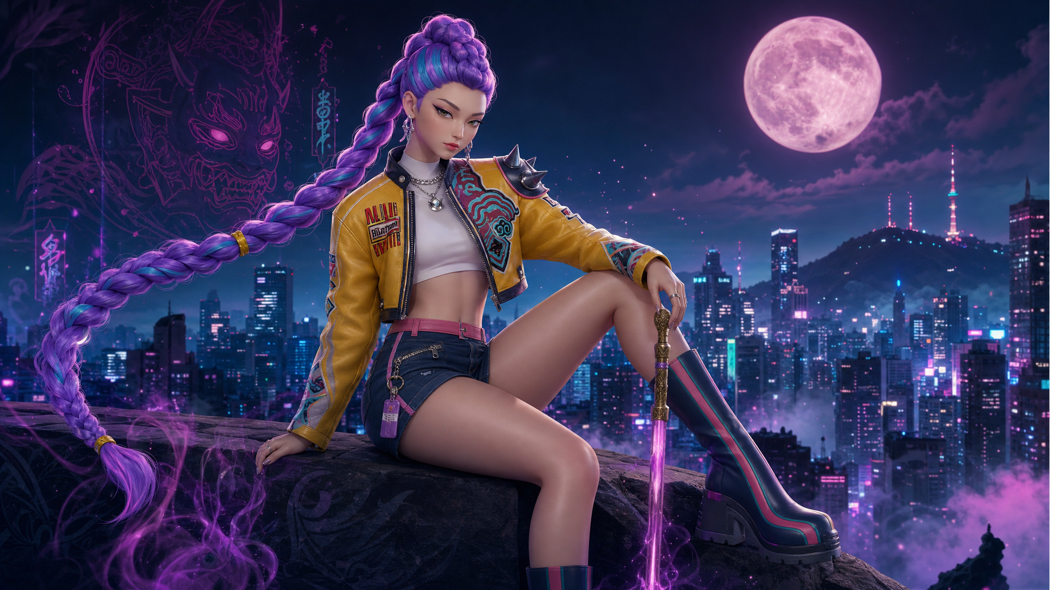 Rumi K-Pop Demon Hunters Desktop Wallpaper