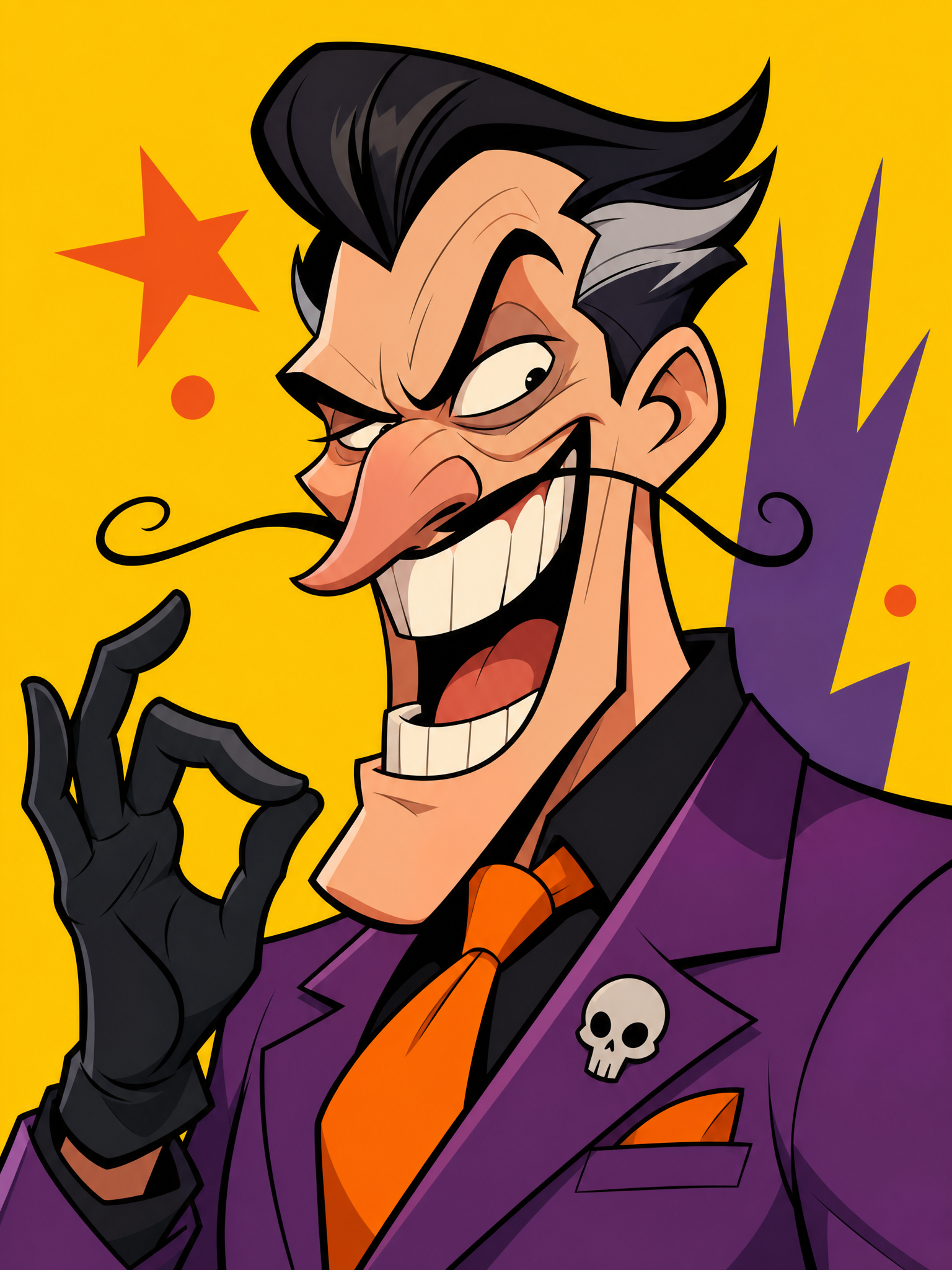 American Satirical Cartoon Character Template