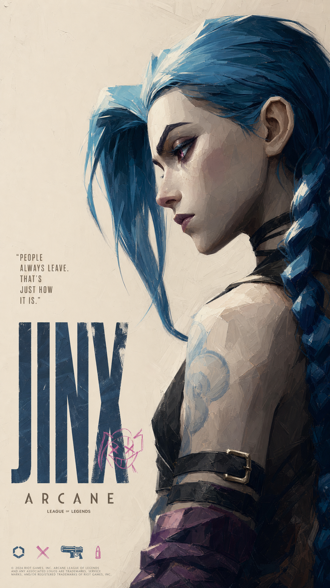 Jinx Minimalist Thick-Paint Poster