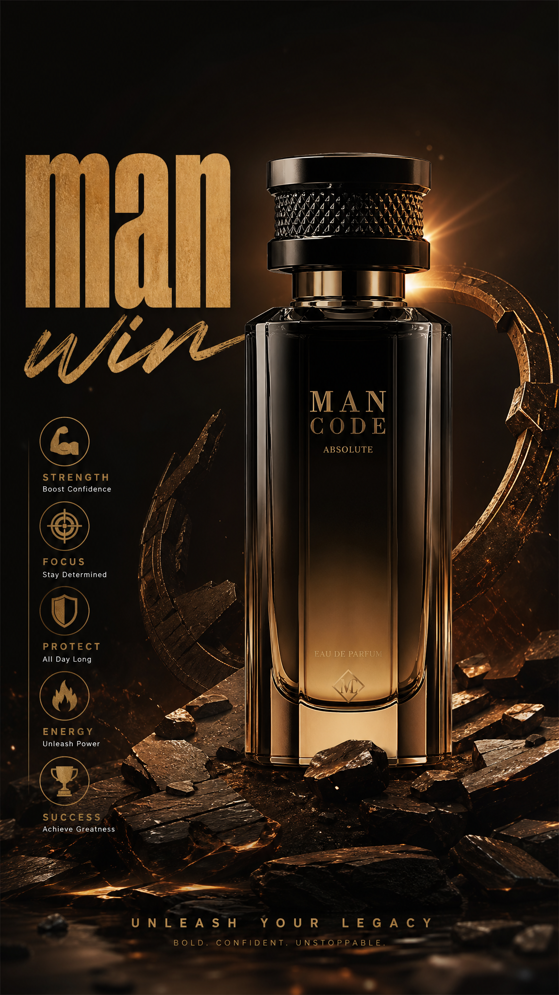 「Man Win」 럭셔리 슈퍼히어로 포스터