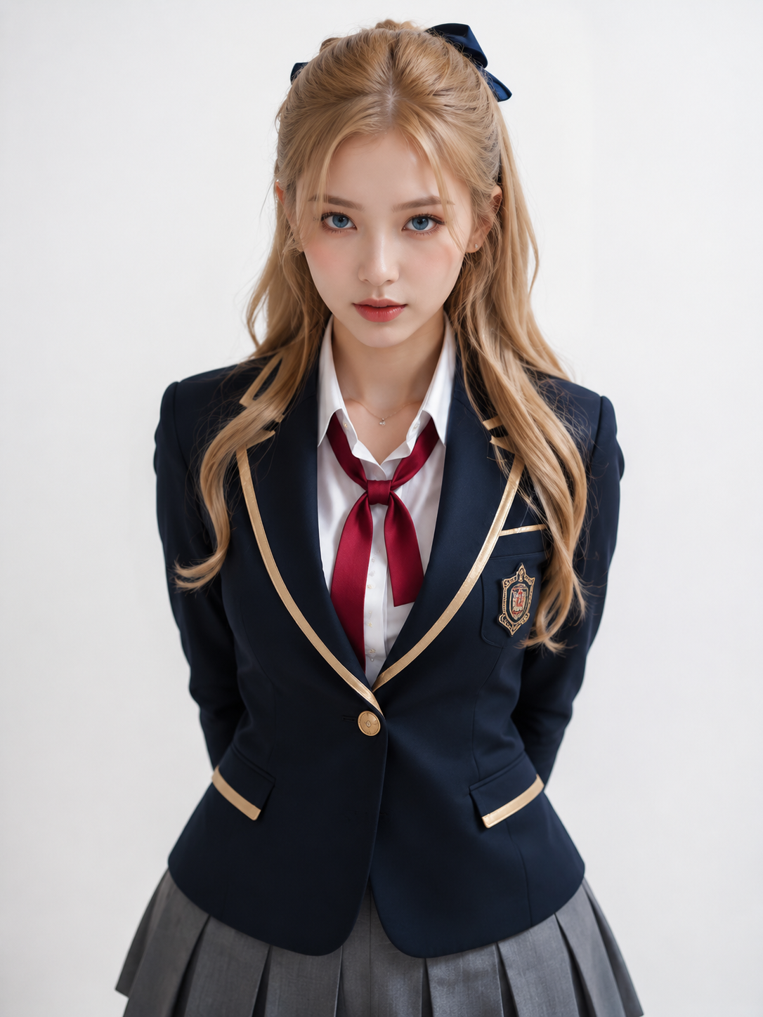 成年韩国女性学院风时尚肖像