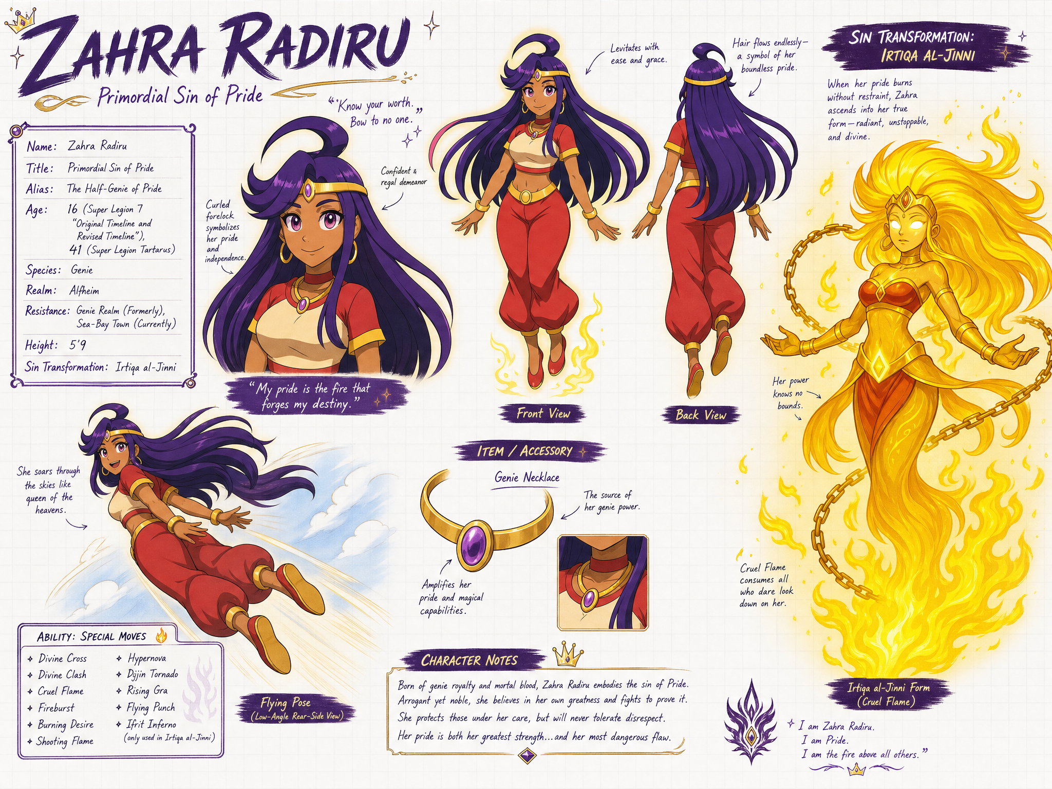 Zahra the Half-Genie Character Sheet