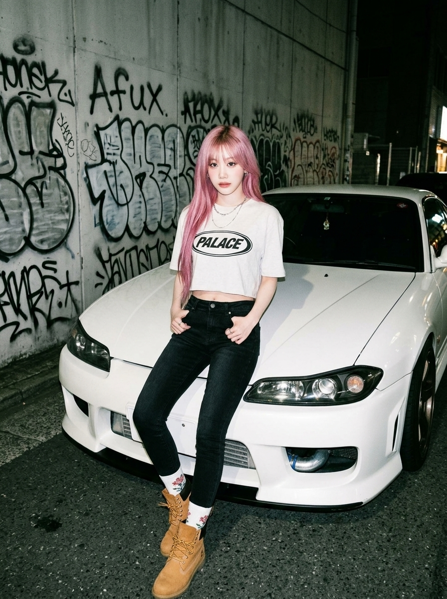 Nissan Silvia Night Flash Streetwear Portrait