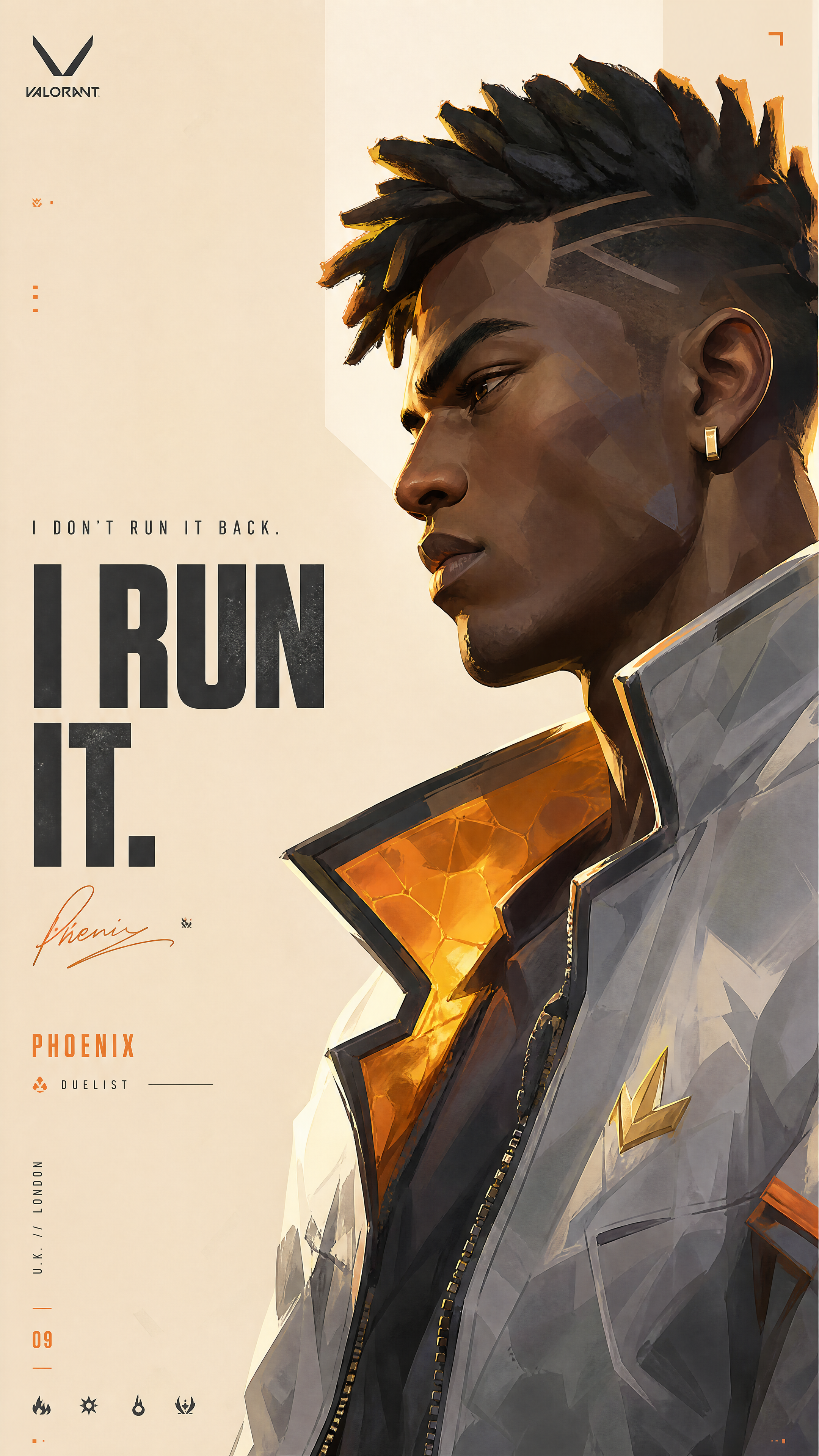 Phoenix Minimalist Thick-Paint Poster