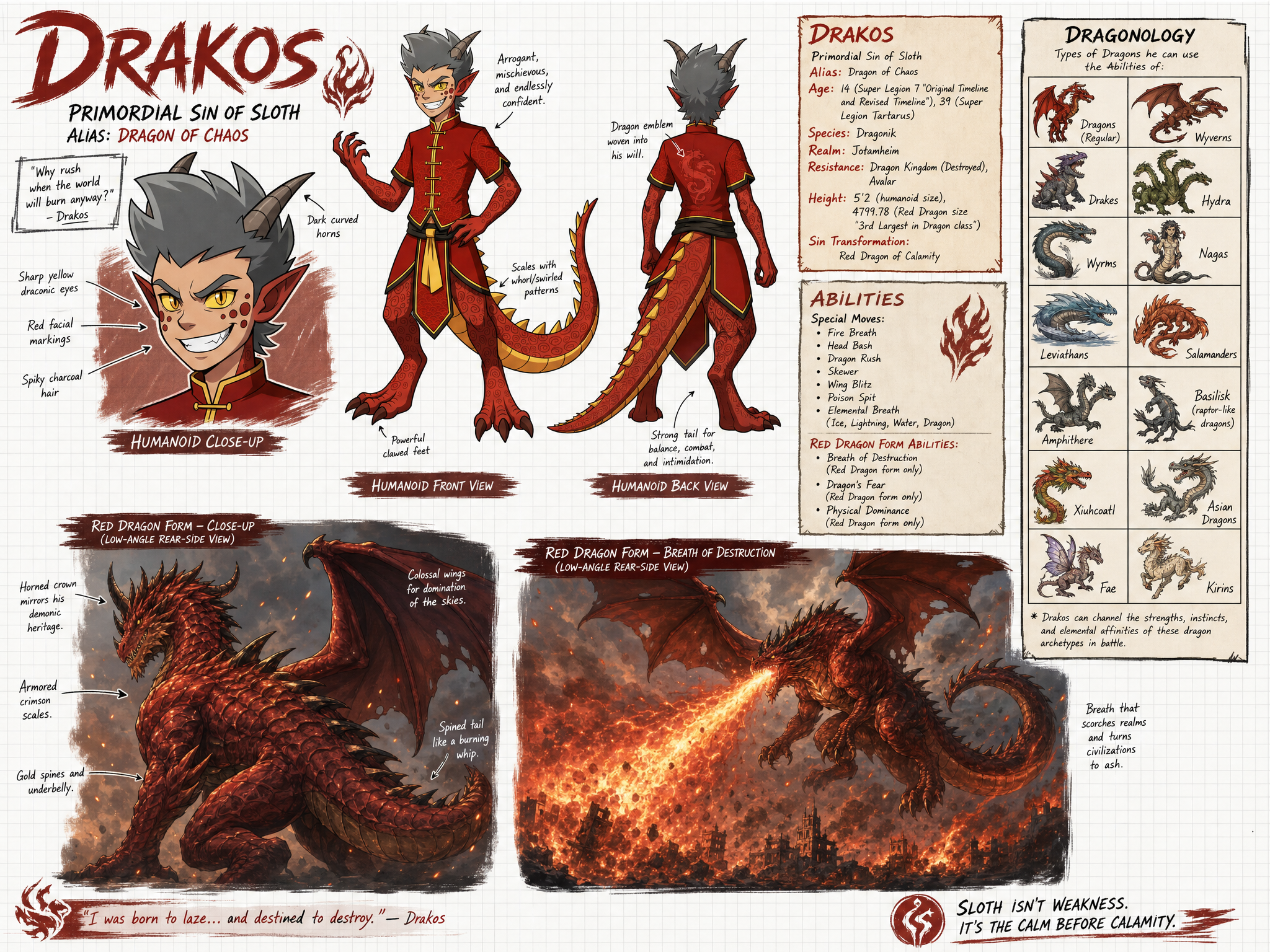 Drakos the Red Dragon Character Sheet