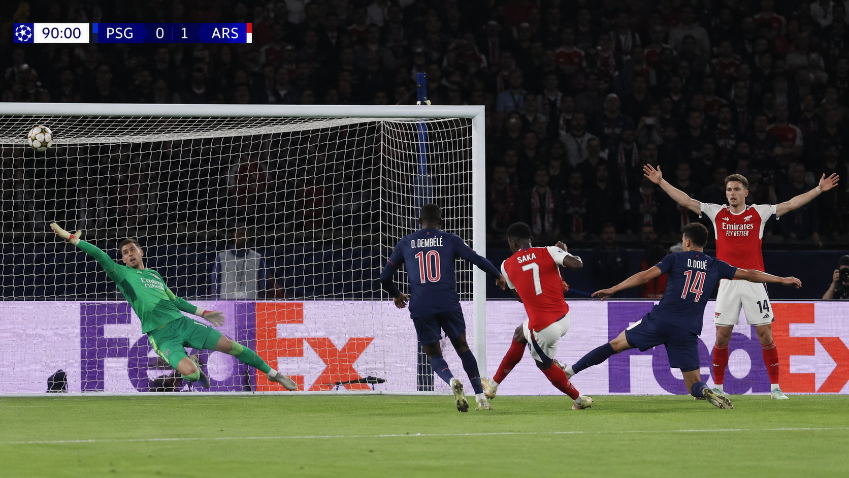 Saka’s Champions League Winning Goal