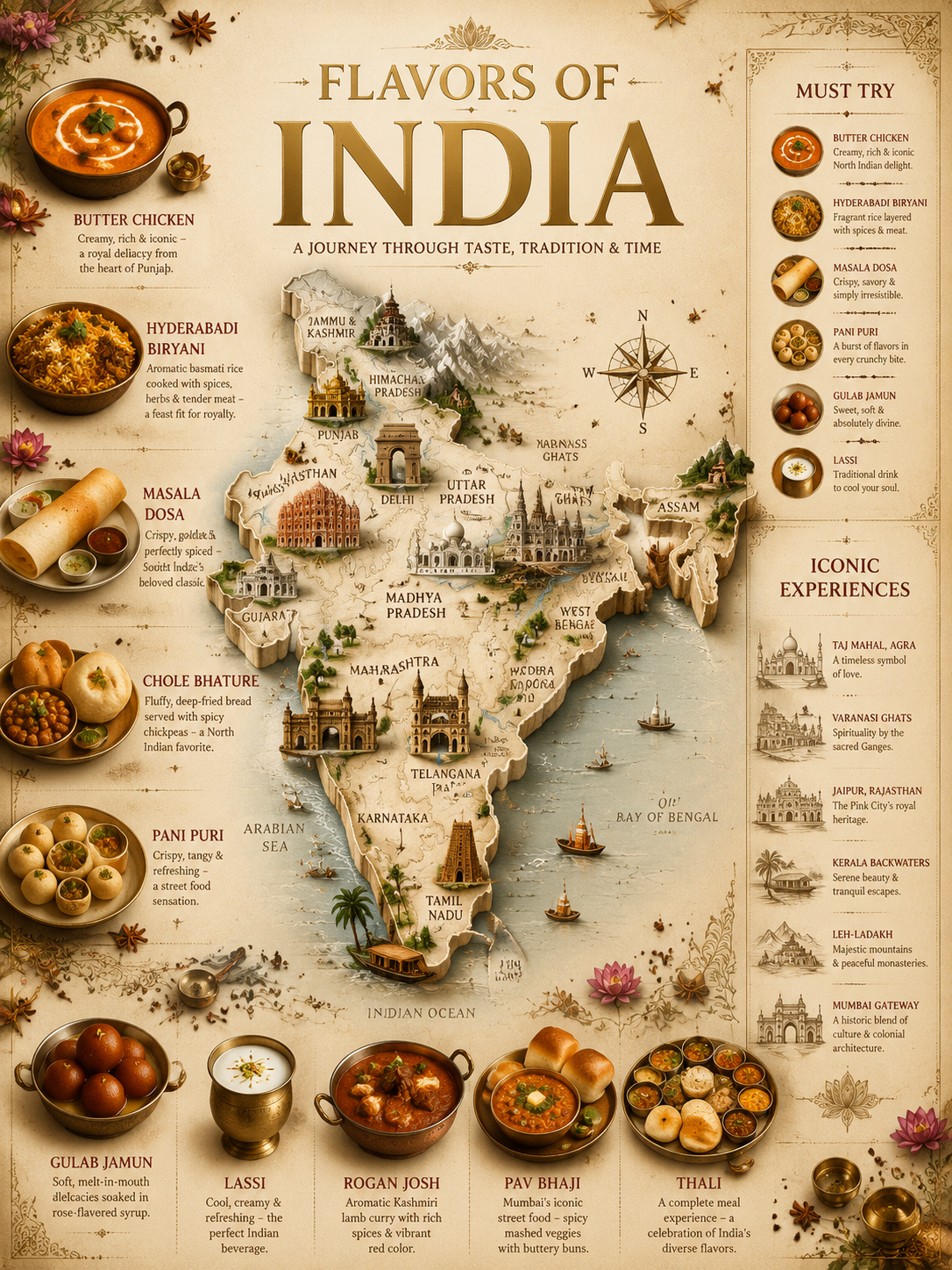 Flavors of India Culinary Map