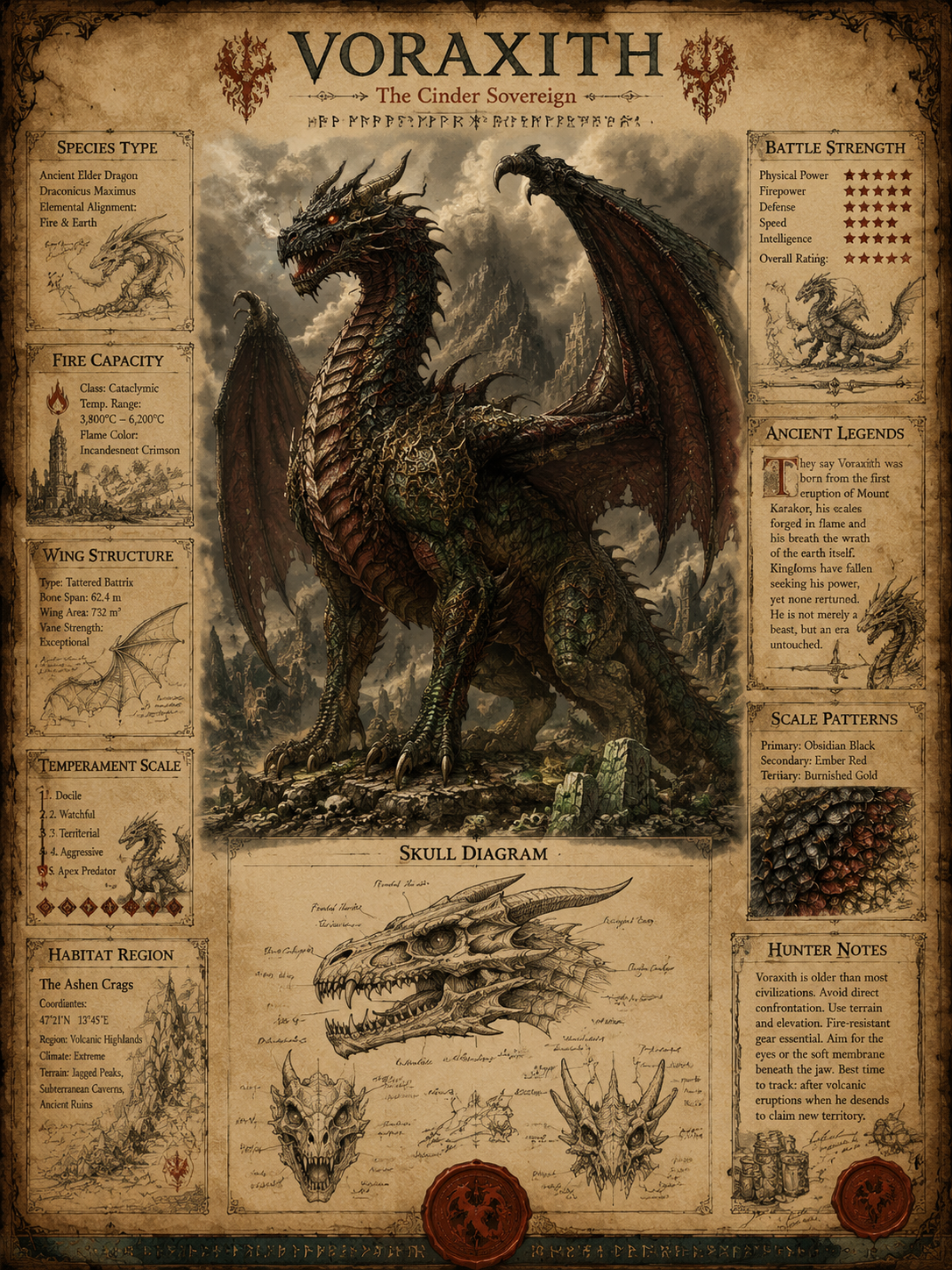 Vintage Dragon Species Encyclopedia
