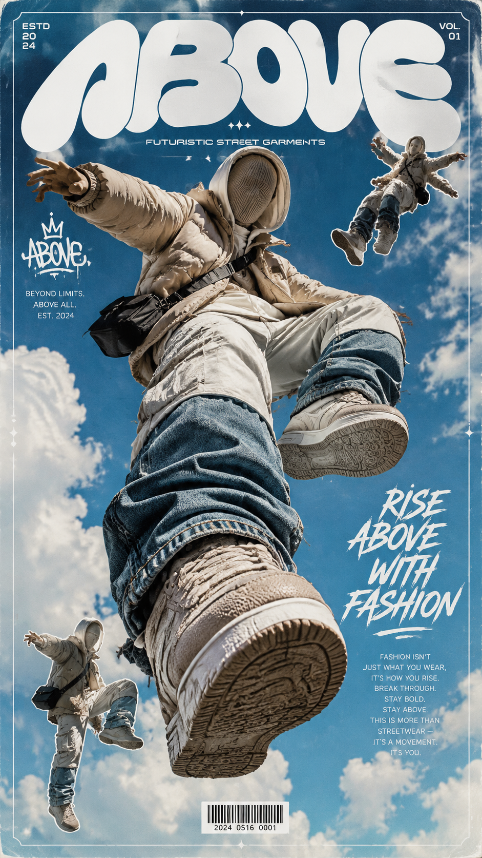 Póster de streetwear Y2K antigravedad