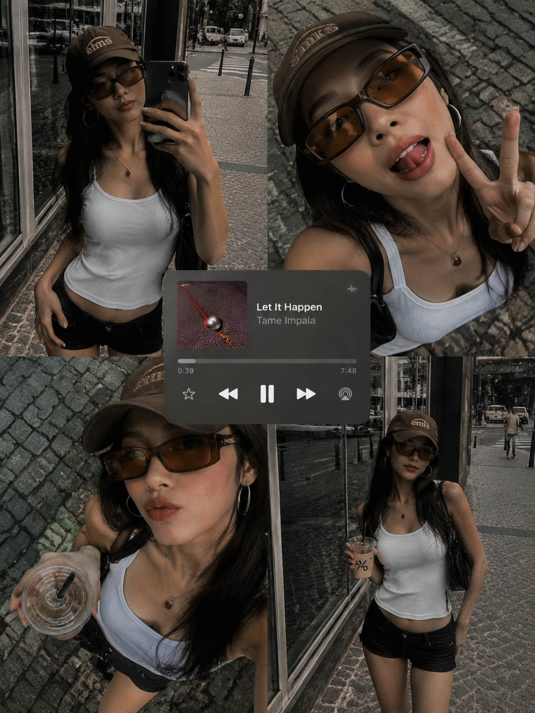 Indie Street-Style Mirror Selfie Collage