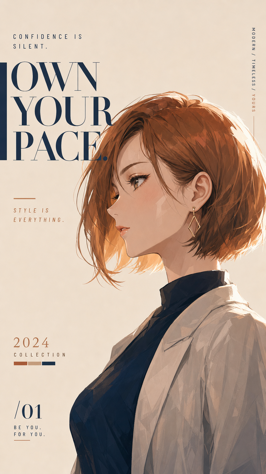 Nobara Minimalist Thick-Paint Poster